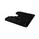 Set da bagno due pezzi tappeto SUPREME STONES, antiscivolo, morbido - nero