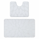Set da bagno due pezzi tappeto SUPREME STONES, antiscivolo, morbido - nero