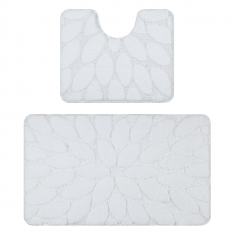 Set da bagno due pezzi tappeto SUPREME STONES, antiscivolo, morbido - nero