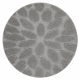 Kúpelňový koberec SUPREME kruh STONES, kamene, protišmykový, mäkký - šedá