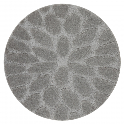 Bathroom rug SUPREME circle STONES, non-slip, soft - grey