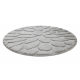 Koupelnový koberec SUPREME kruh STONES, kameny, protiskluzový, měkký - šedá