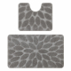 Set da bagno due pezzi tappeto SUPREME STONES, antiscivolo, morbido - grigio