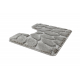  Juego de baño de dos piezas alfombra SUPREME STONES, piedras, antideslizante, suave - gris