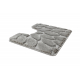 Set da bagno due pezzi tappeto SUPREME STONES, antiscivolo, morbido - grigio