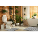Set da bagno due pezzi tappeto SUPREME STONES, antiscivolo, morbido - grigio