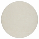 Kúpelňový koberec SANTA kruh hladký, protišmykový, mäkký - biela