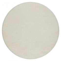 Bathroom rug SANTA circle plain, non-slip, soft - white 