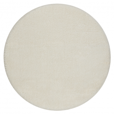 Bathroom rug SANTA circle plain, non-slip, soft - white 