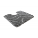 Dvojdielny kúpeľňový set koberec SUPREME WAVES, vlny, protišmykový, mäkký - šedá