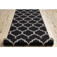 CHODNIK SIZAL FLOORLUX wzór 20608, koniczyna marokańska, trellis czarny / srebrny 80 cm