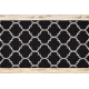 CHODNIK SIZAL FLOORLUX wzór 20608, koniczyna marokańska, trellis czarny / srebrny 80 cm