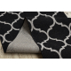 Runner SIZAL FLOORLUX design 20608 Moroccan trellis black / silver 80 cm