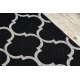 CHODNIK SIZAL FLOORLUX wzór 20608, koniczyna marokańska, trellis czarny / srebrny 80 cm