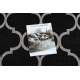 CHODNIK SIZAL FLOORLUX wzór 20608, koniczyna marokańska, trellis czarny / srebrny 80 cm