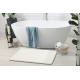 Koupelnový koberec SANTA, hladký, protiskluzový, měkký - bílá