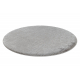 Kúpelňový koberec SANTA kruh hladký, protišmykový, mäkký - šedá