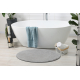 Koupelnový koberec SANTA kruh hladký, protiskluzový, měkký - šedá