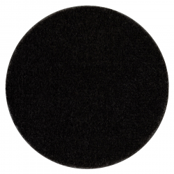 Koupelnový koberec SANTA kruh hladký, protiskluzový, měkký - černý