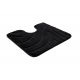 Set da bagno due pezzi tappeto SUPREME WAVES, antiscivolo, morbido - nero