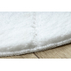 Bathroom rug SUPREME circle WAVES, non-slip, soft - white 