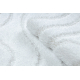 Dywan łazienkowy SUPREME koło WAVES fale, antypoślizgowy, miękki - biały