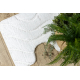 Set da bagno due pezzi tappeto SUPREME WAVES, antiscivolo, morbido - bianco