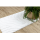  Juego de baño de dos piezas alfombra SUPREME WAVES, ondas, antideslizante, suave - blanco