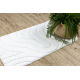 Set da bagno due pezzi tappeto SUPREME WAVES, antiscivolo, morbido - bianco