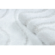 Set da bagno due pezzi tappeto SUPREME WAVES, antiscivolo, morbido - bianco