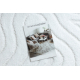 Set da bagno due pezzi tappeto SUPREME WAVES, antiscivolo, morbido - bianco