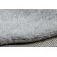 Alfombra BUENOS 7005 shaggy liso, de un solo color plata