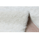 Alfombra BUENOS 7001 shaggy liso, de un solo color blanco