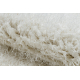 Alfombra BUENOS 7001 shaggy liso, de un solo color blanco