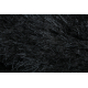 Matta BUENOS 6649 shaggy vanlig, enfärgad svart