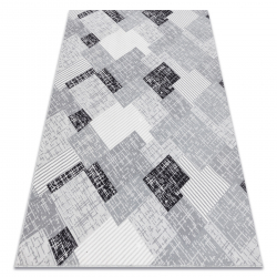 Teppich SAMPLE REMI Geometrisch grau / schwarz