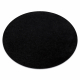 Χαλί BUENOS κύκλος 6649 δασύτριχος απλό, μονόχρωμο μαύρο