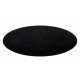 Carpet BUENOS circle 6649 shaggy plain, single color black