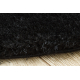 Alfombra BUENOS circulo 6649 shaggy liso, de un solo color negro