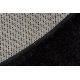 Teppich BUENOS Kreis 6649 shaggy schlicht, einfarbig schwarz