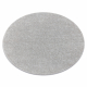 Tæppe BUENOS cirkel 7005 shaggy almindelig, ensfarvet sølv