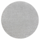 Alfombra BUENOS circulo 7005 shaggy liso, de un solo color plata