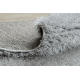 Teppich BUENOS Kreis 7005 shaggy schlicht, einfarbig silber