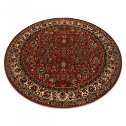 Koberec okrúhly KASHQAI 4362 200 ornament vin roșu / béžová 
