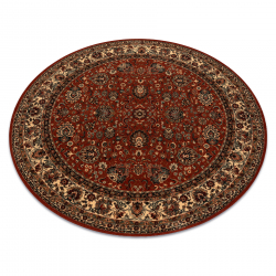 Ullmatta KASHQAI 4362 200 circle prydnad rödvin / beige