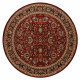 Tapete de lã KASHQAI 4362 300 cercle ornamento bordó / preto