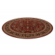 вълнен килим KASHQAI 4362 300 кръг украшение бордо / лурекс