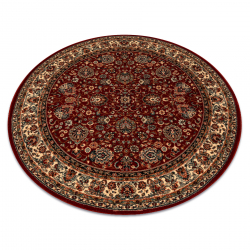 Koberec okrúhly KASHQAI 4362 302 ornament vin roșu / béžová 