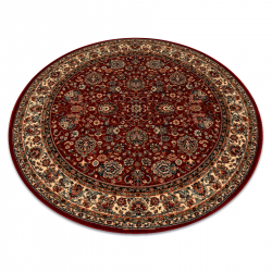 Tapis en laine KASHQAI 4362 302 cercle ornement bordeaux / beige