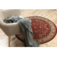 Wool carpet KASHQAI 4362 302 circle ornament claret / beige